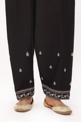 1 Piece Shalwar in Black Cambric (CZ3217)